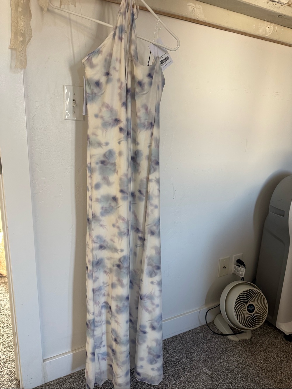 Princess Polly Cream Maxi Dress with Lavender Floral Print